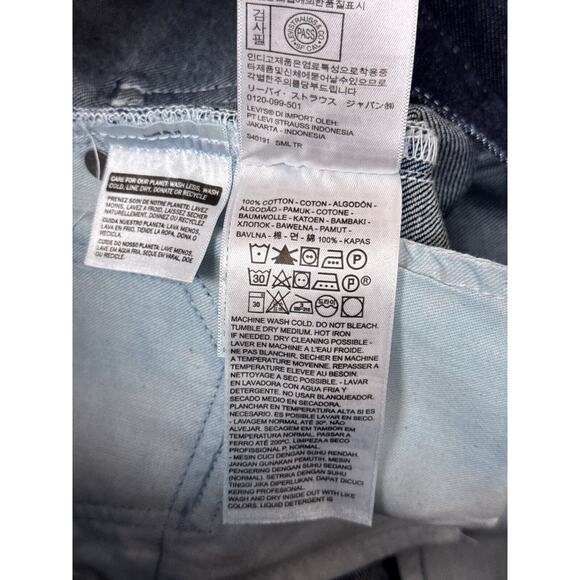 Levis Made & Crafted Jeans 30 Womens Column Pleated Dark Wash Denim - Picture 8 of 8